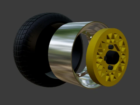 レイズ ボルク メッシュホイール 1-64 JDM 3Dプリントモデル