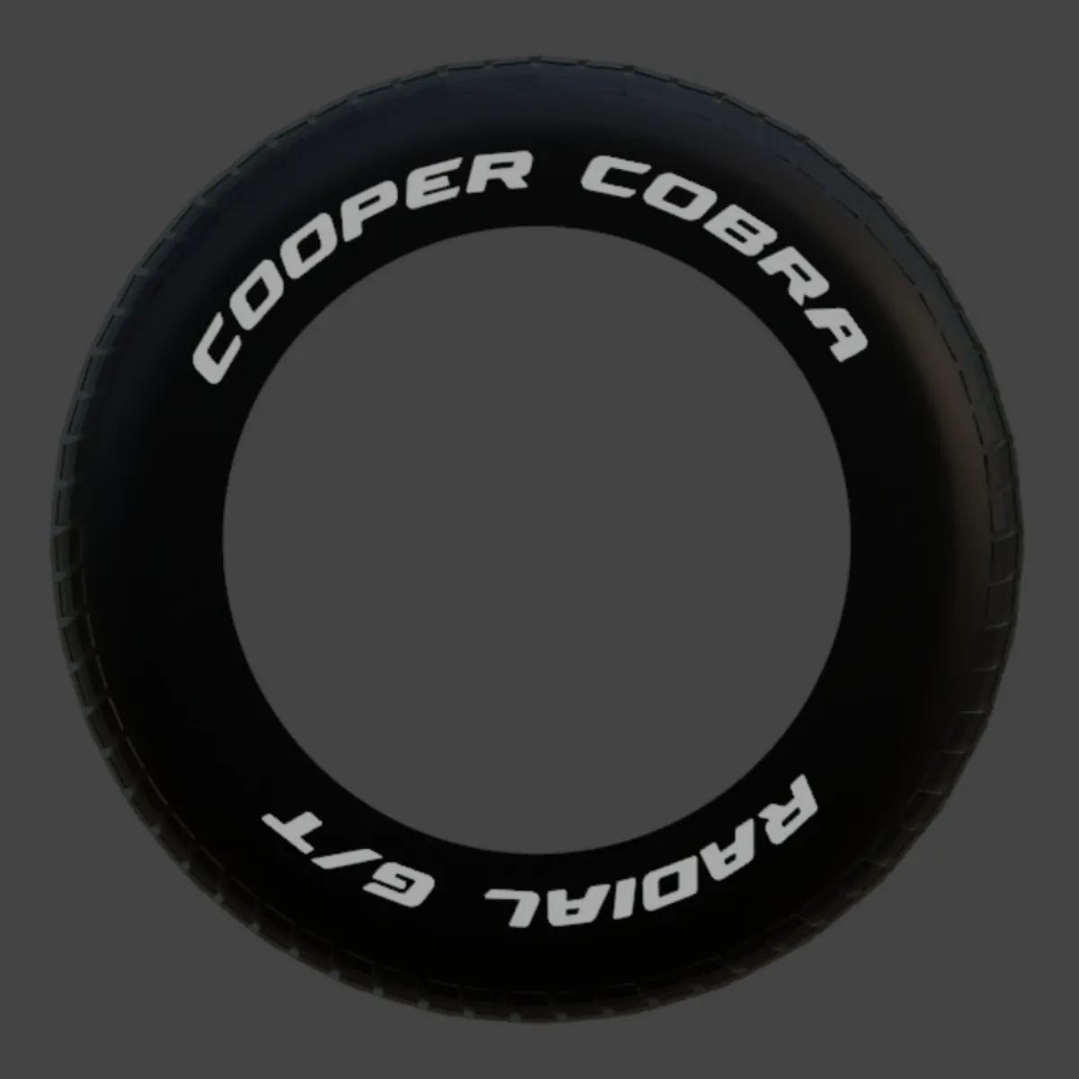 Cooper Cobra Radial G-T tire 3D Print Model .c4d .max .obj .3ds .fbx .stl .blend 