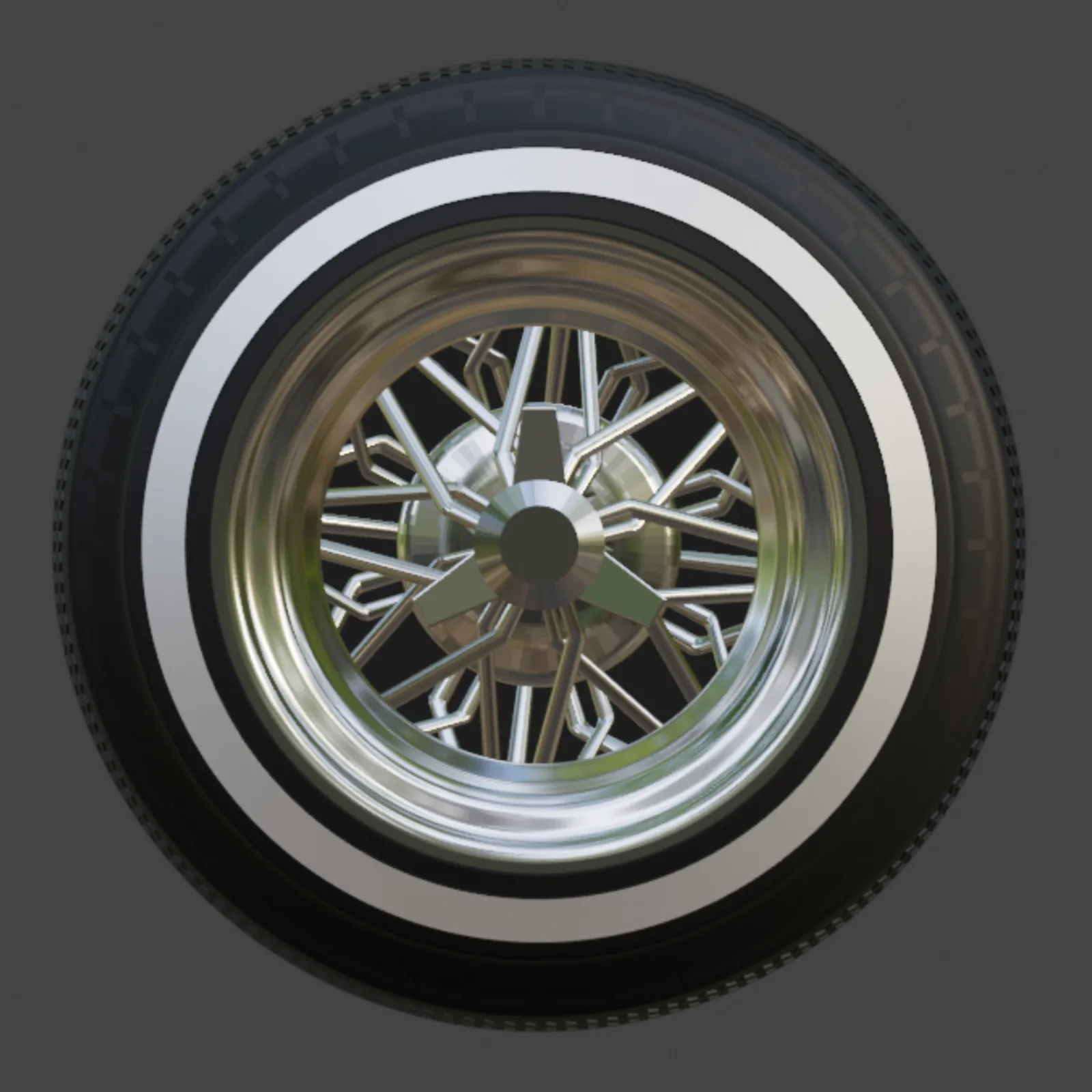 Rodas de arame lowrider 1-64 Truespoke Modelo de Impressão 3D .c4d .max .obj .3ds .fbx .stl .blend 