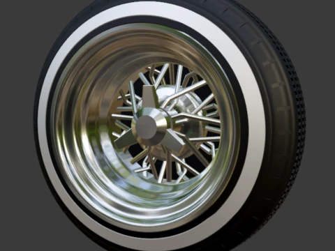 Rodas de arame lowrider 1-64 Truespoke Modelo de Impressão 3D