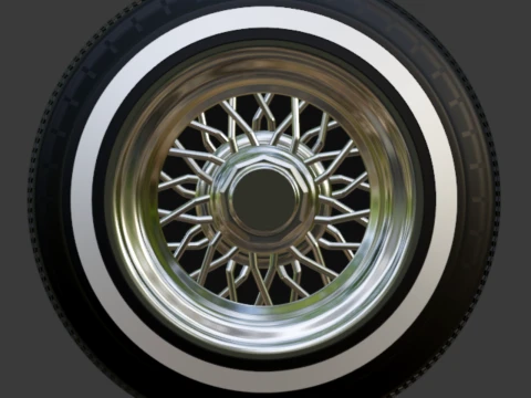 1-64 lowrider wire wheels Trueray cross lace 3D Print Model