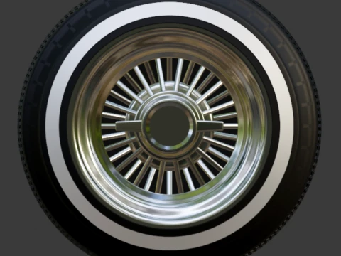 1-64 lowrider wire wheels Trueray straight lace 3D Print Model
