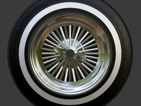 1-64 lowrider wire wheels 2 wing knock off 3D Print Model