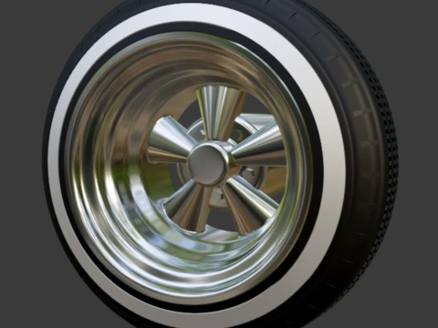 1-64 lowrider tekerlekler Cragar SS 3D Baskı Modeli