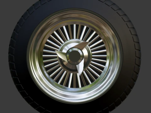 1-64 15 inch lowrider wire wheels 3D Print Model