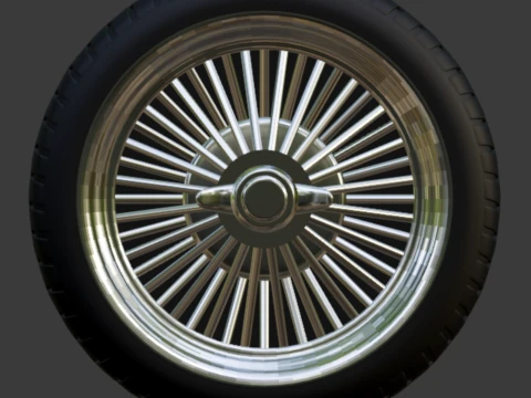 1-64 17 inch lowrider wire wheels 3D Print Model