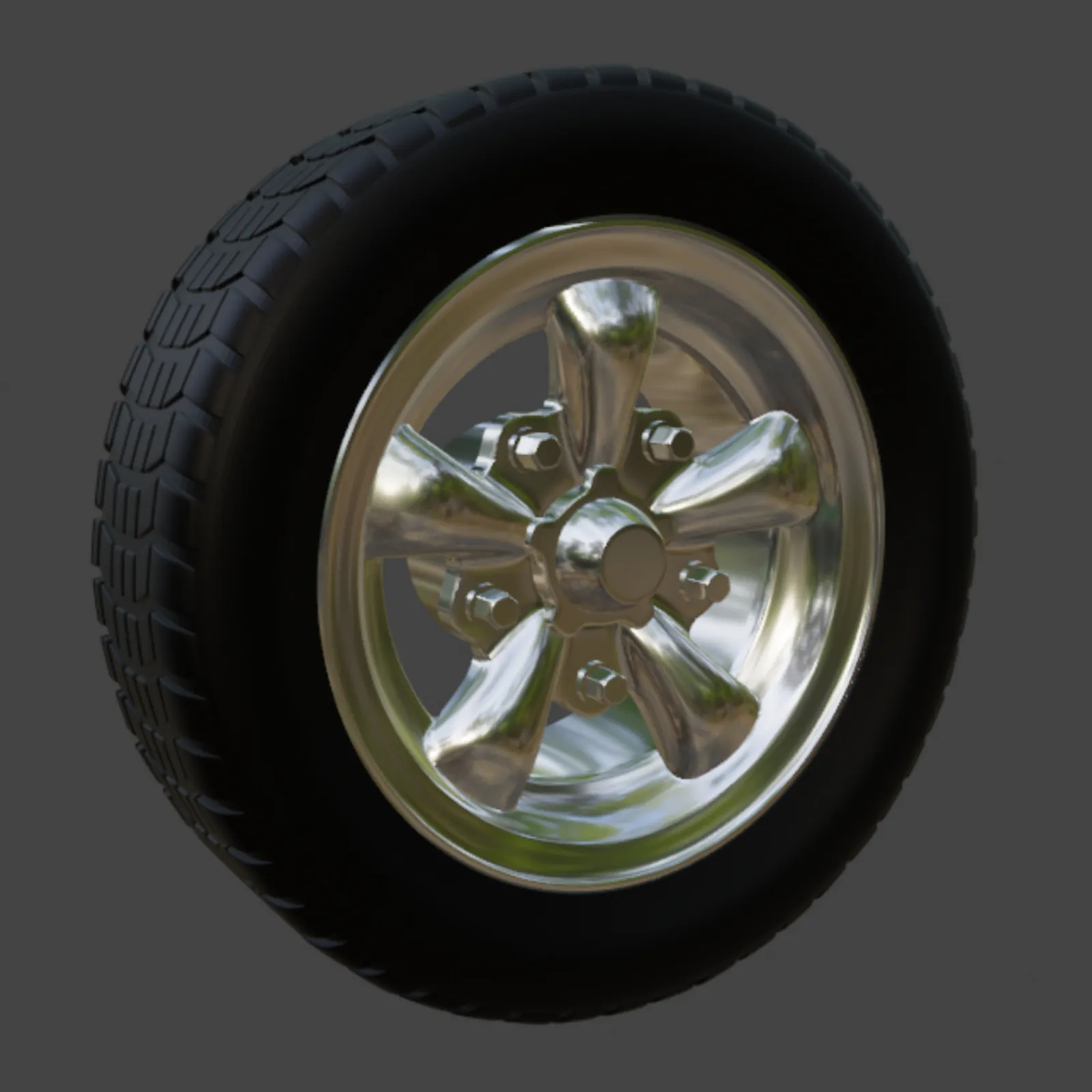EMPI 5スポークホイール 1-64 3Dプリントモデル .c4d .max .obj .3ds .fbx .stl .blend 