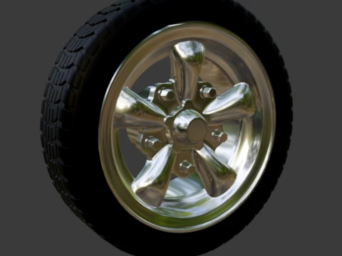 EMPI 5 spoke custom wheel 1-64 for lowered - stanced car 3D Print Model