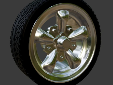 EMPI 5 spoke 17 inch wheel 1-64 3D Print Model