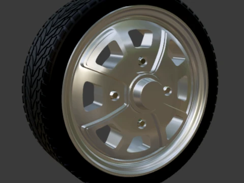 Porsche 914 17 inch wheel 1-64 3D Print Model
