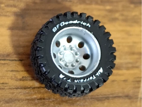 Off road wheel with BF Goodrich All Terrain T-A mud tire 1-64 3D Print Model