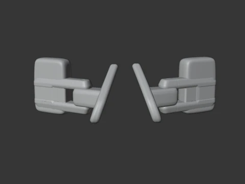 Specchietti retrovisori Chevrolet doppi 1-64 Modello di stampa 3D
