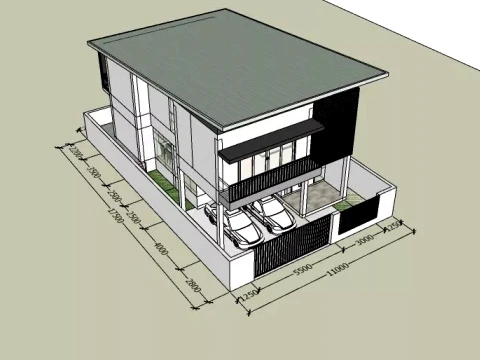 Modern Rustic Villa Luxury Countryside House 3D Model