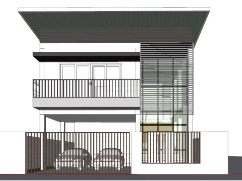 Modern Rustic Villa Luxury Countryside House 3D Model