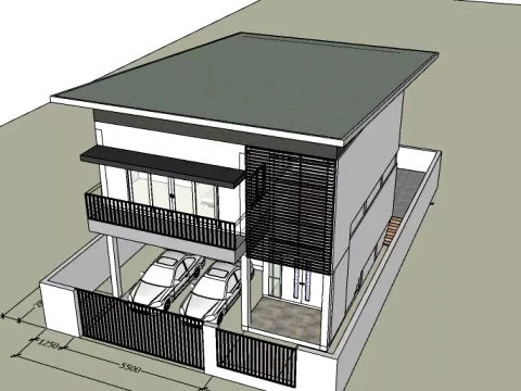 Modern Rustic Villa Luxury Countryside House 3D Model