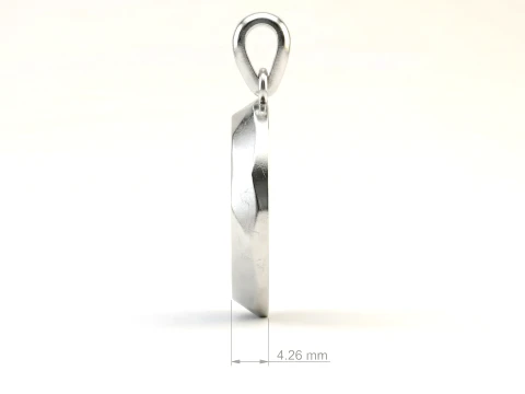 Pisces Faceted Zodiac Medallion Pendant 3D Print Model