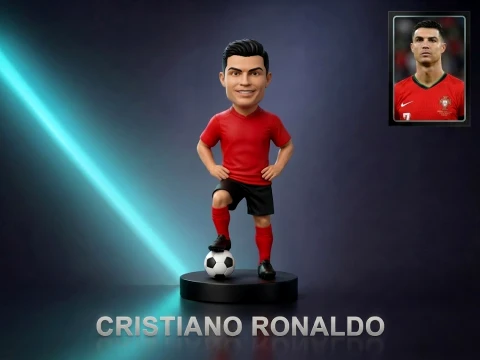 Cristiano Ronaldo 3D Figurine Modèles 3D en vedette