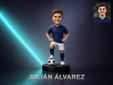 Julin lvarez Football Player Figurine 3D Print Model