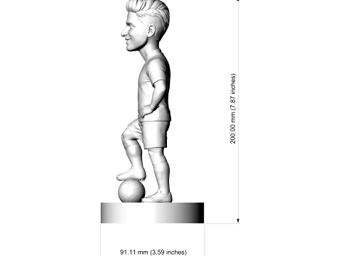 Julin lvarez Football Player Figurine 3D Print Model