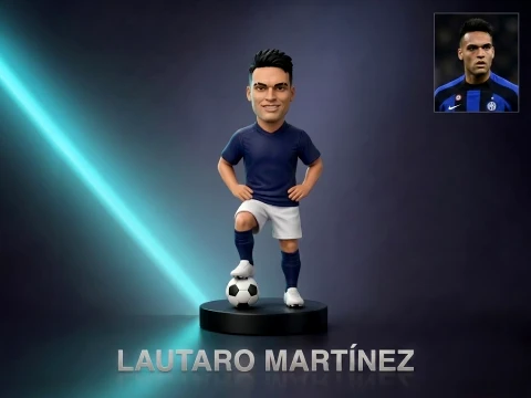 Lautaro Martnez Football Player Figurine 3D Print Model