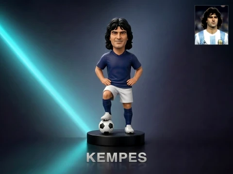 Mario Kempes Football Player Figurine 3Dプリントモデル