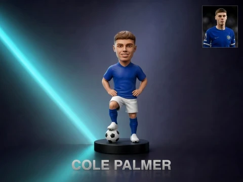 Cole Palmer Football Player Figurine 3D Baskı Modeli