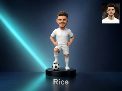 Rice Football Player Figurine Modello di stampa 3D