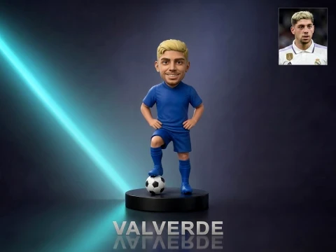 Federico Valverde Football Player Figurine 3Dプリントモデル
