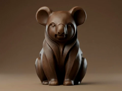 Koala Figurine 3D Print Model 3D Baskı Modeli