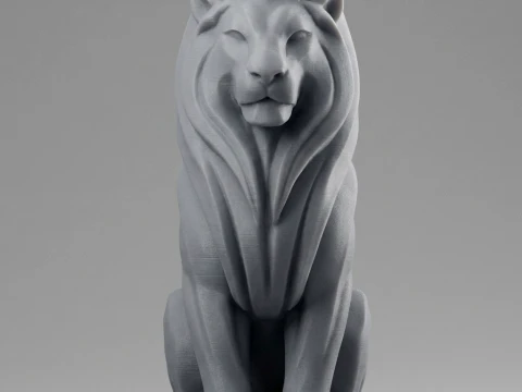 Lion Figurine 3D Print Model 3D Print Model