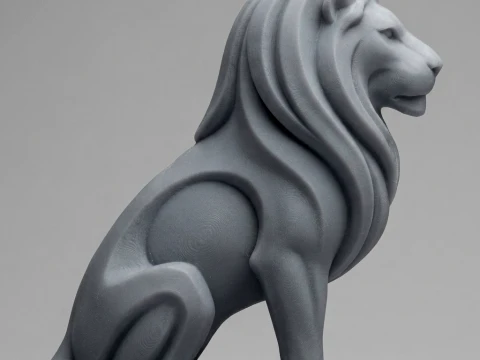 Lion Figurine 3D Print Model 3D Print Model