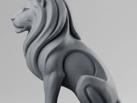 Lion Figurine 3D Print Model 3D Print Model