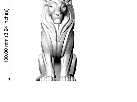 Lion Figurine 3D Print Model 3D Print Model