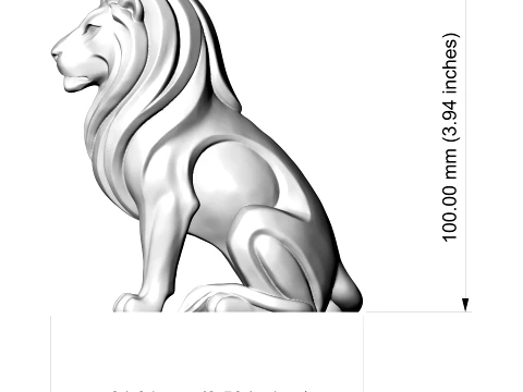 Lion Figurine 3D Print Model 3D Print Model