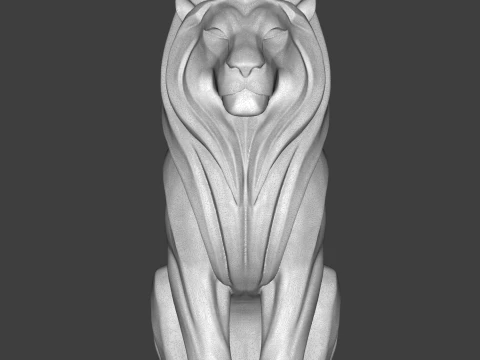 Lion Figurine 3D Print Model 3D Print Model