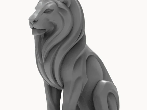 Lion Figurine 3D Print Model 3D Print Model