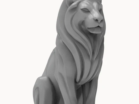 Lion Figurine 3D Print Model 3D Print Model