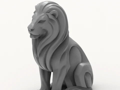 Lion Figurine 3D Print Model 3D Print Model