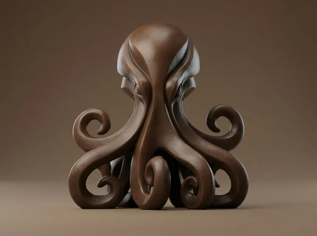 Octopus Figurine 3D Print Model 3D Print Model .c4d .max .obj .3ds .fbx .stl .blend 