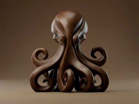 Octopus Figurine 3D Print Model 3D Print Model