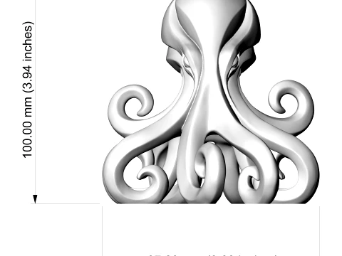 Octopus Figurine 3D Print Model 3D Print Model