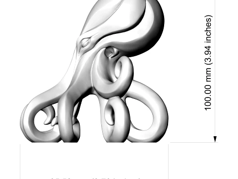 Octopus Figurine 3D Print Model 3D Print Model