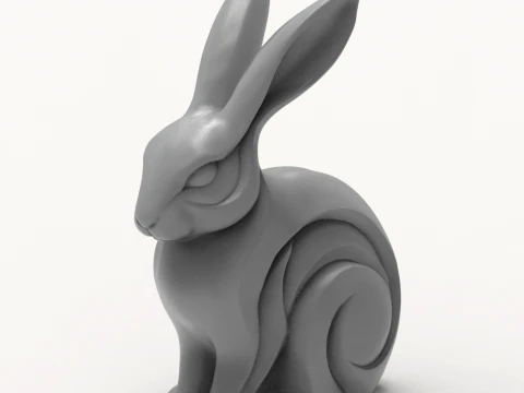 Rabbit 3D Print Model 3D Print Model