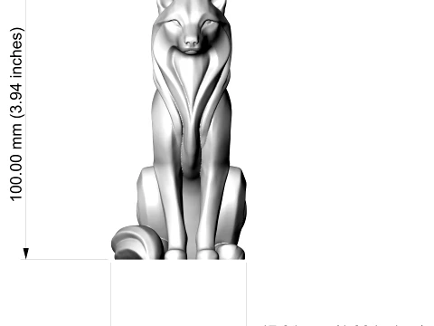 Wolf Figurine 3D Print Model 3D Print Model