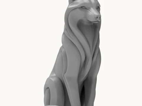 Wolf Figurine 3D Print Model 3D Print Model