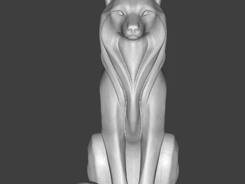 Wolf Figurine 3D Print Model 3D Print Model