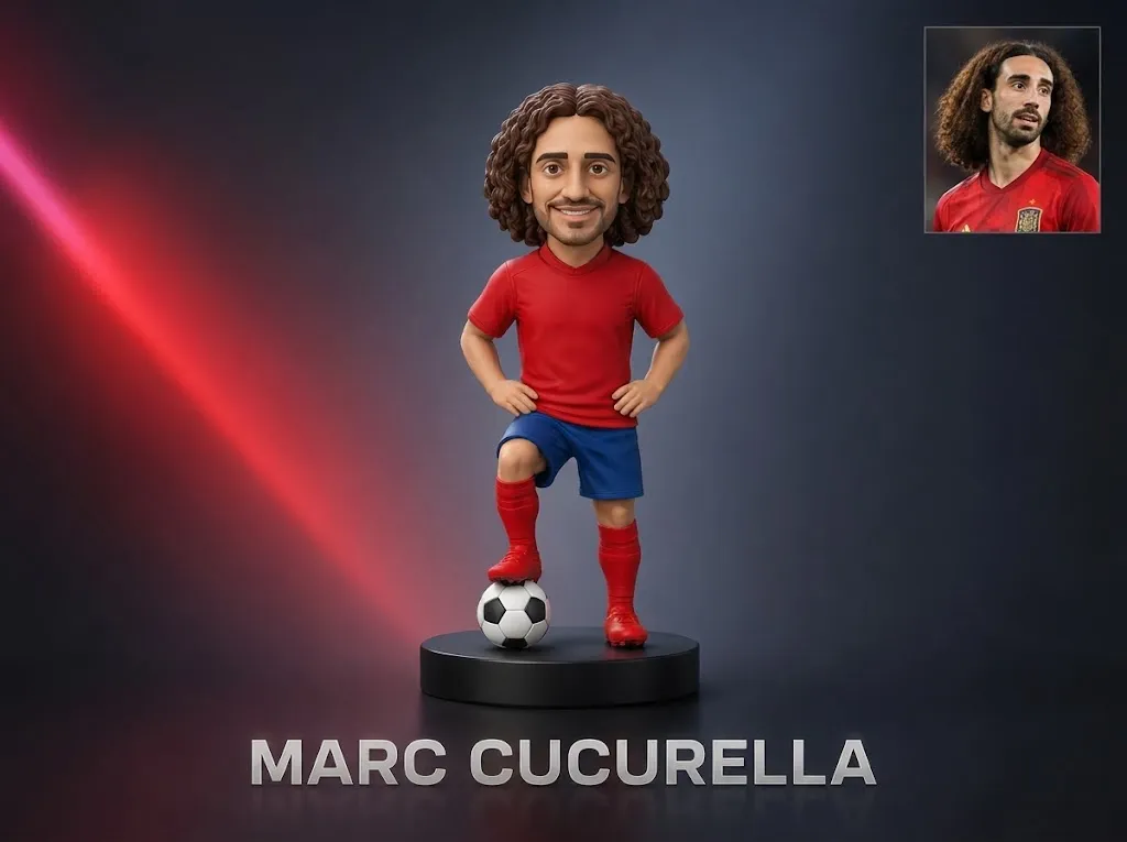 Cucurella Footballer Figurine 3D Print Model .c4d .max .obj .3ds .fbx .stl .blend
