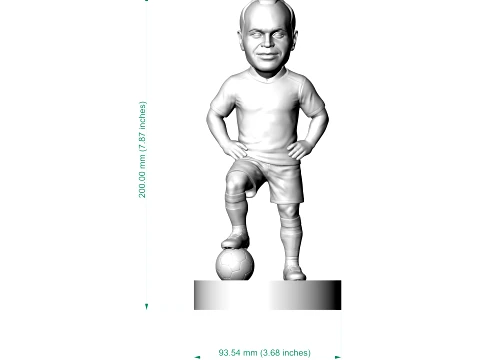Andrs Iniesta Footballer Figurine 3D Print Model