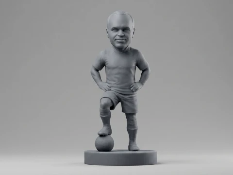 Andrs Iniesta Footballer Figurine 3D Print Model