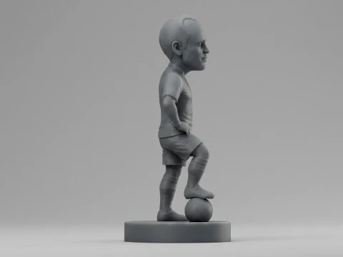 Andrs Iniesta Footballer Figurine 3D Print Model